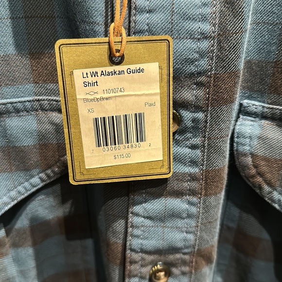 Filson Lightweight Alaskan Guide Shirt (Blue/Deep Brown) - Picture 4 of 8